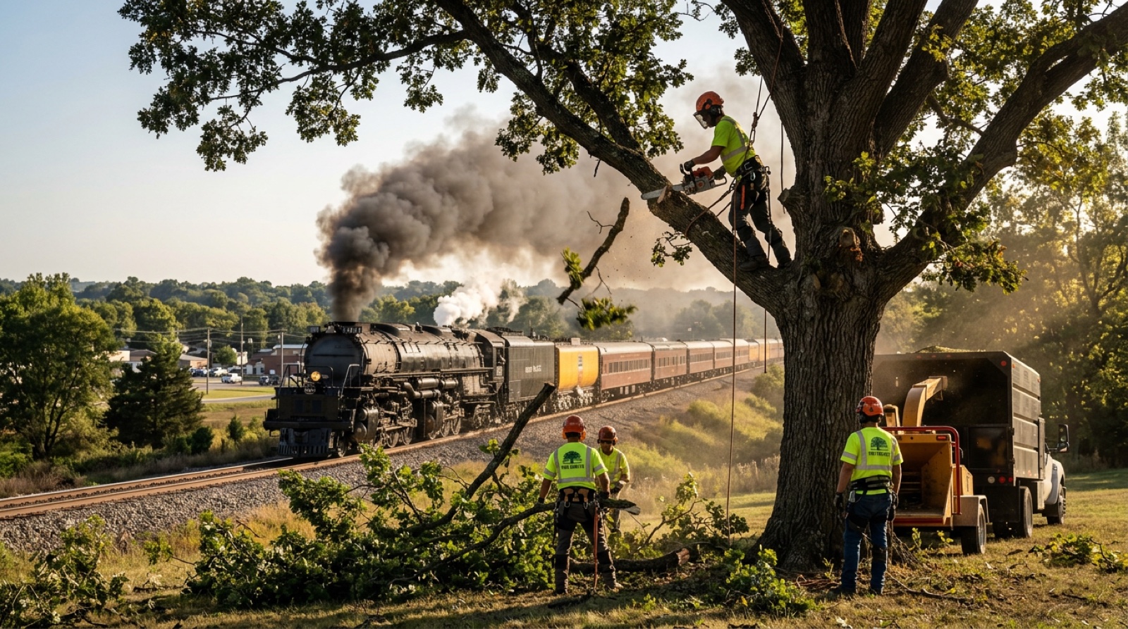Big Boy 4014 Comes to Topeka And Your Trees Are Blocking the View
